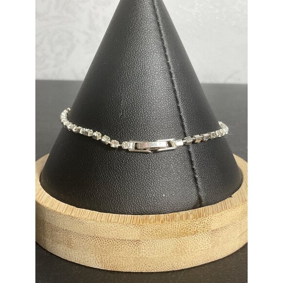 Sterling Silver Tennis Bracelet With Cubic Zirconia Stones - Picture 3 of 3